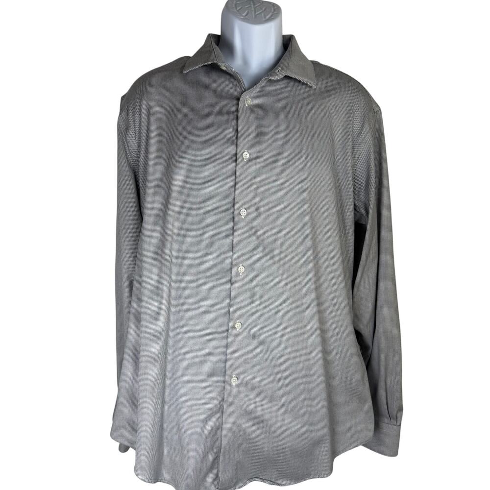 Kenneth Cole Men’s performance stretch non-iron dress shirt sz 2xl 34/35 plaid